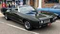 1969 GTO convertible with air-conditioning, matching numbers 400cid-350hp motor and 400 transmission, 3.23 non posi rear end, power trunk release,  Triple green GTO - Midnight green exterior paint, dark green interior, green convertible top